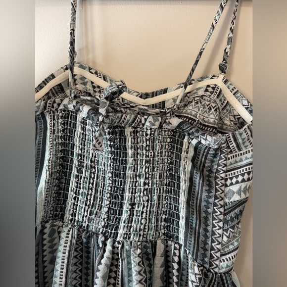 Aeropostale Womens Dress Size S Petite Green Aztec Print Spaghetti Strap Mini - Picture 6 of 11